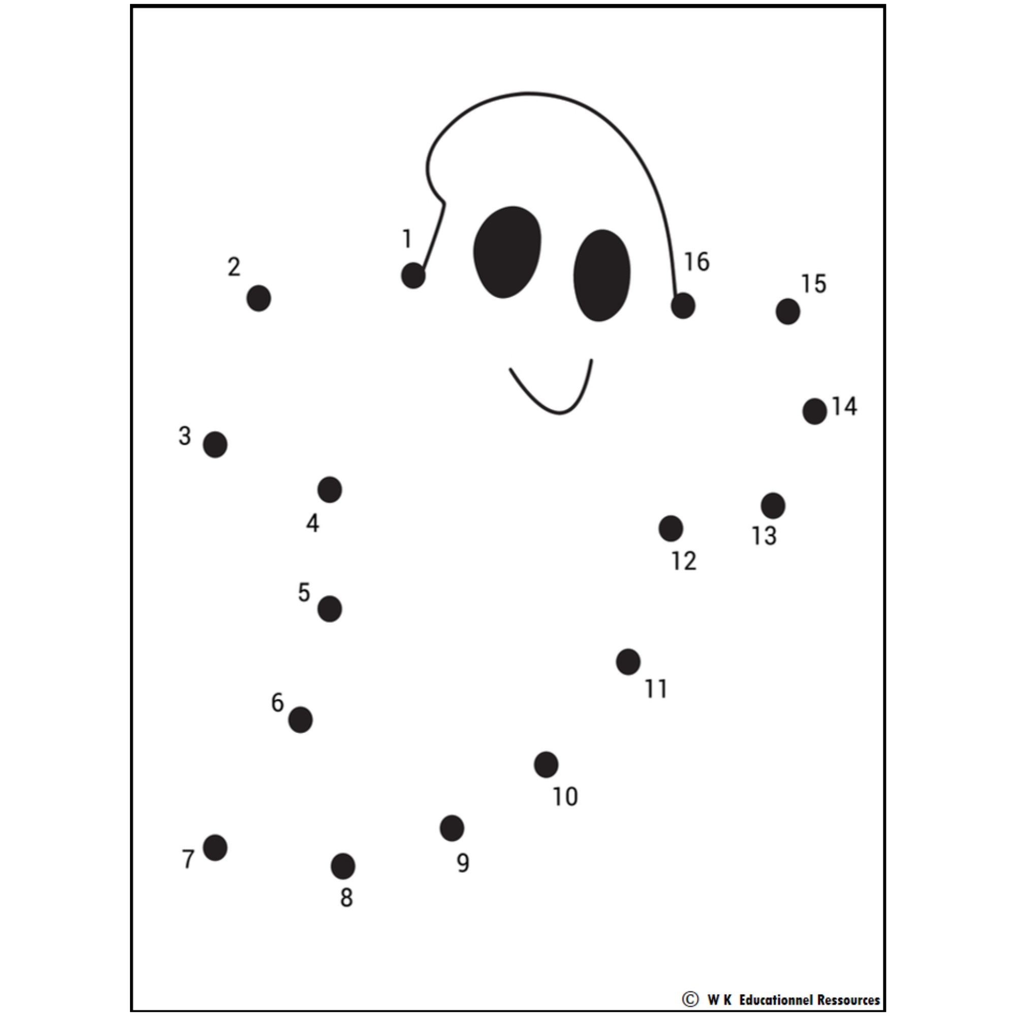 HALLOWEEN HOLIDAY Dot to Dot Coloring Page Skip Count By 1 2 3 Math Collection Made By Teachers