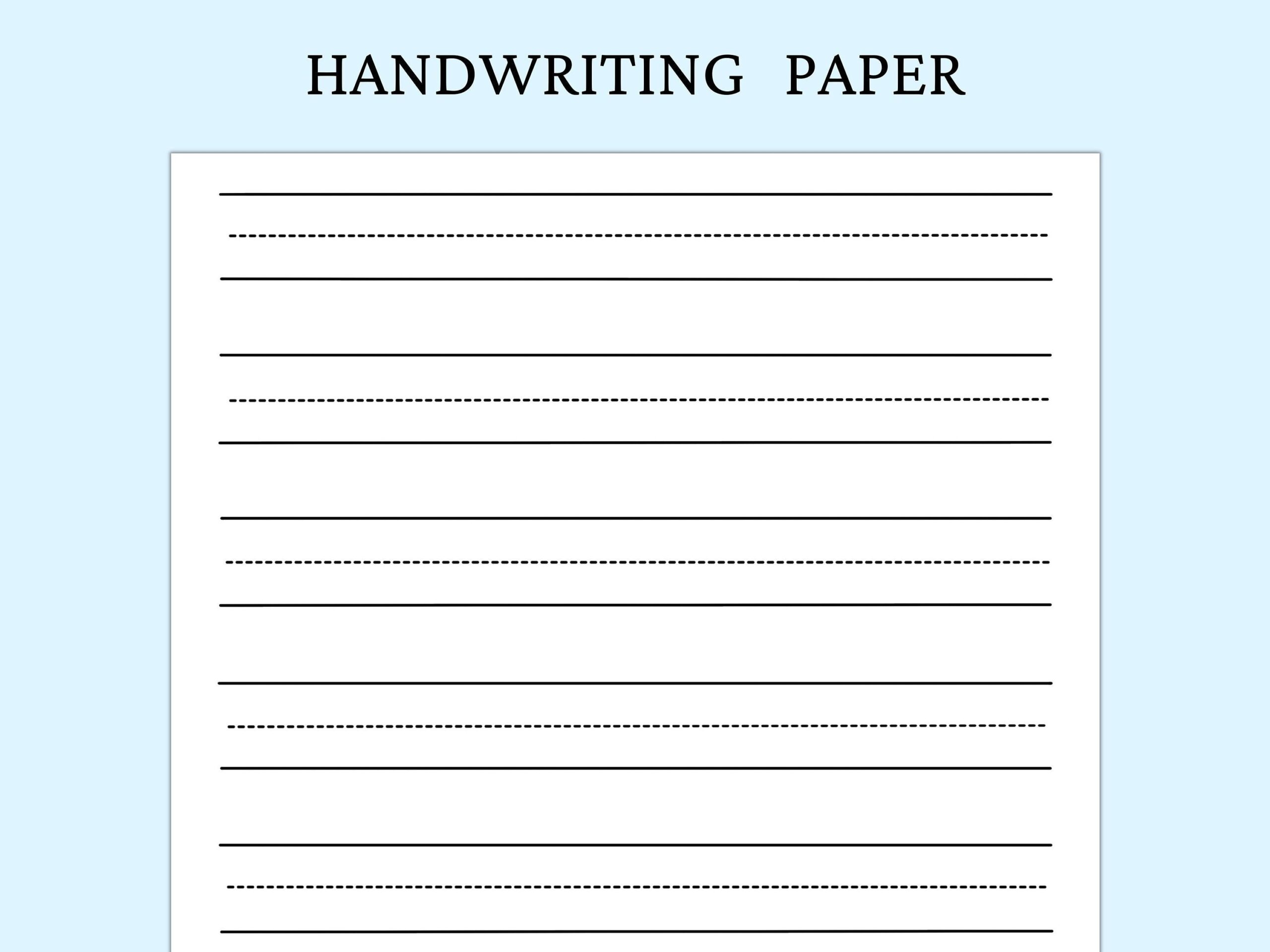 blank practice writing sheets