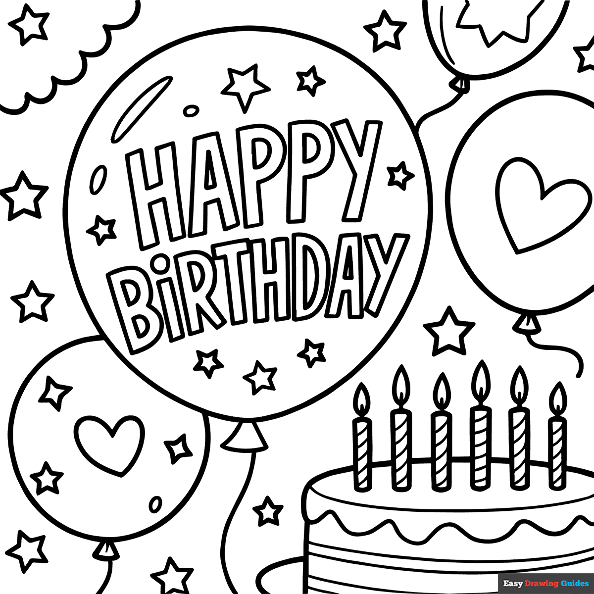 free birthday coloring pages