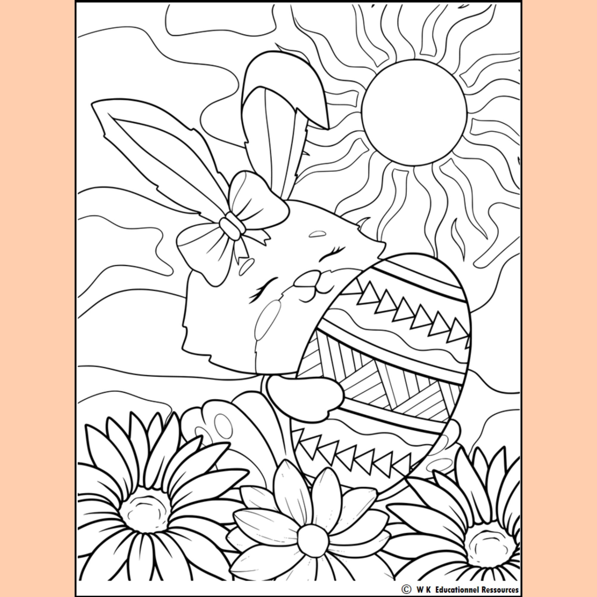 Happy Easter Day Spring Math Coloring Pages Sheets April Activity March Madness Made By Teachers