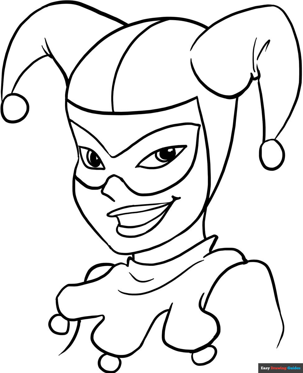 harley quinn coloring page
