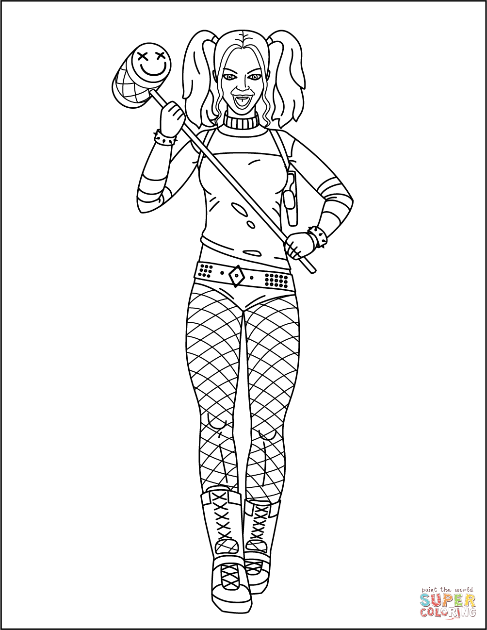 coloring pages harley quinn
