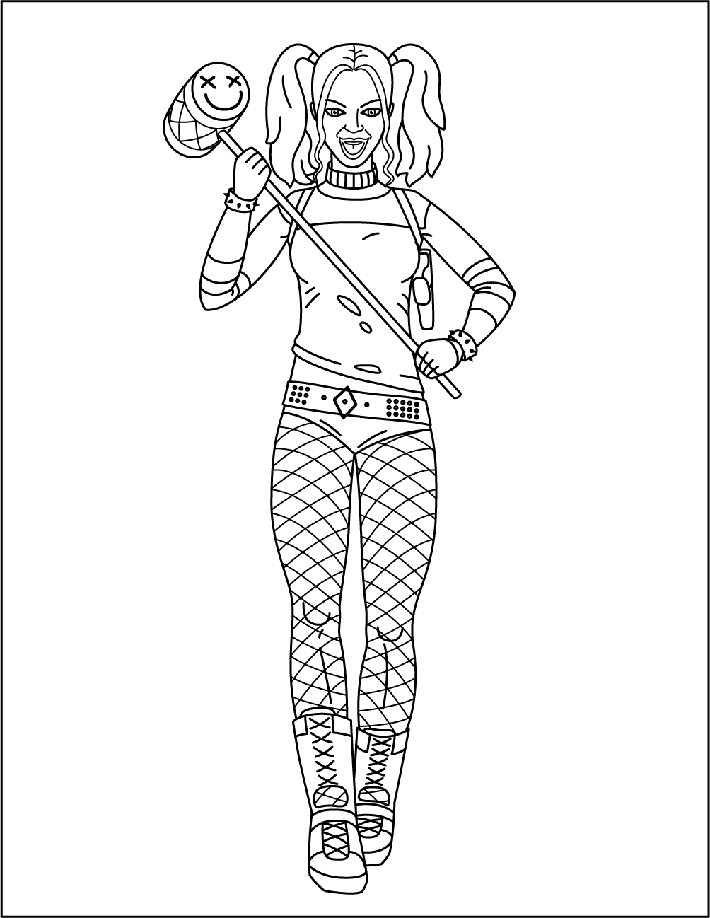 harley quinn coloring pages