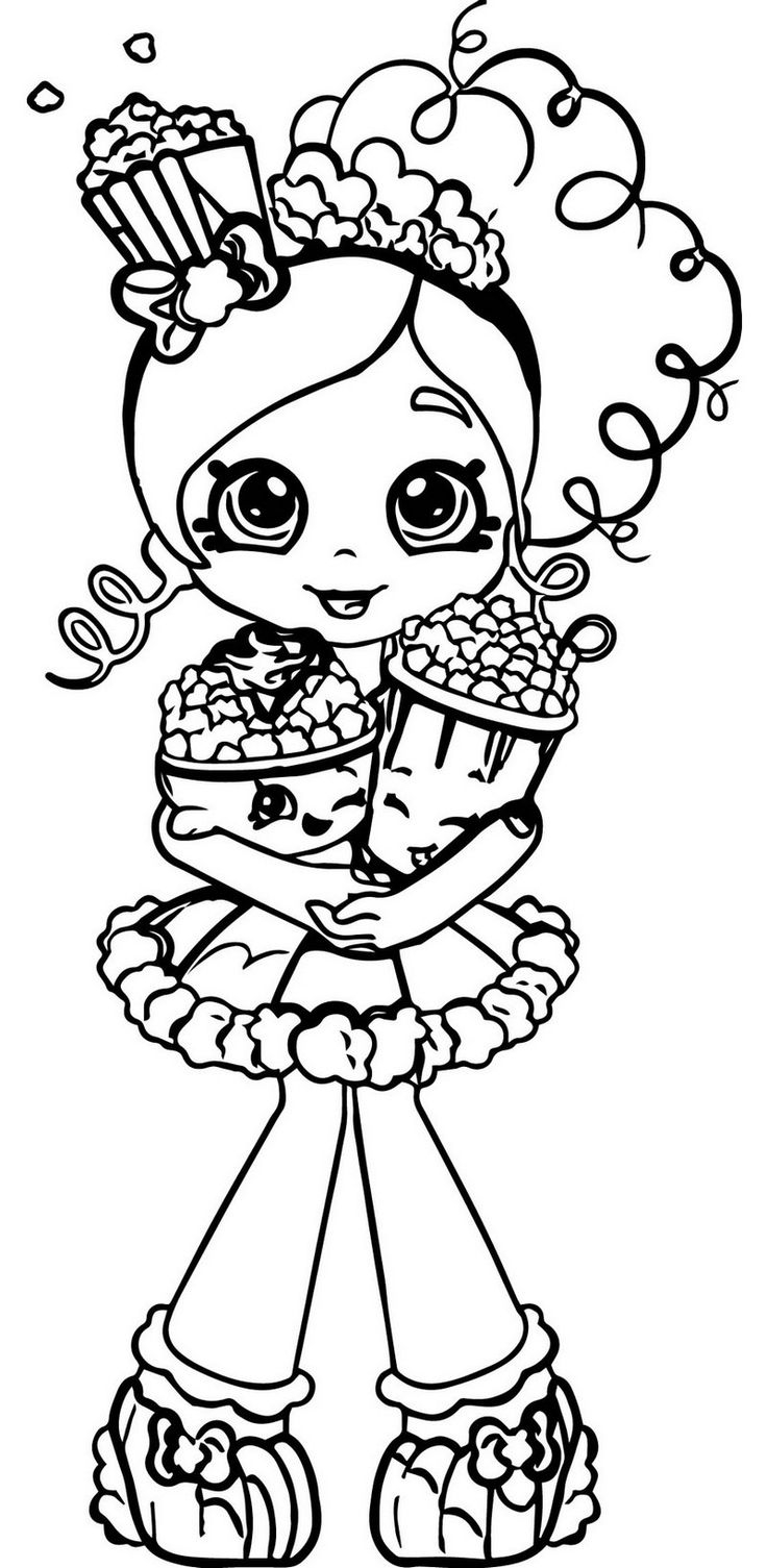 Healthiest Snack Popcorn Coloring Pages