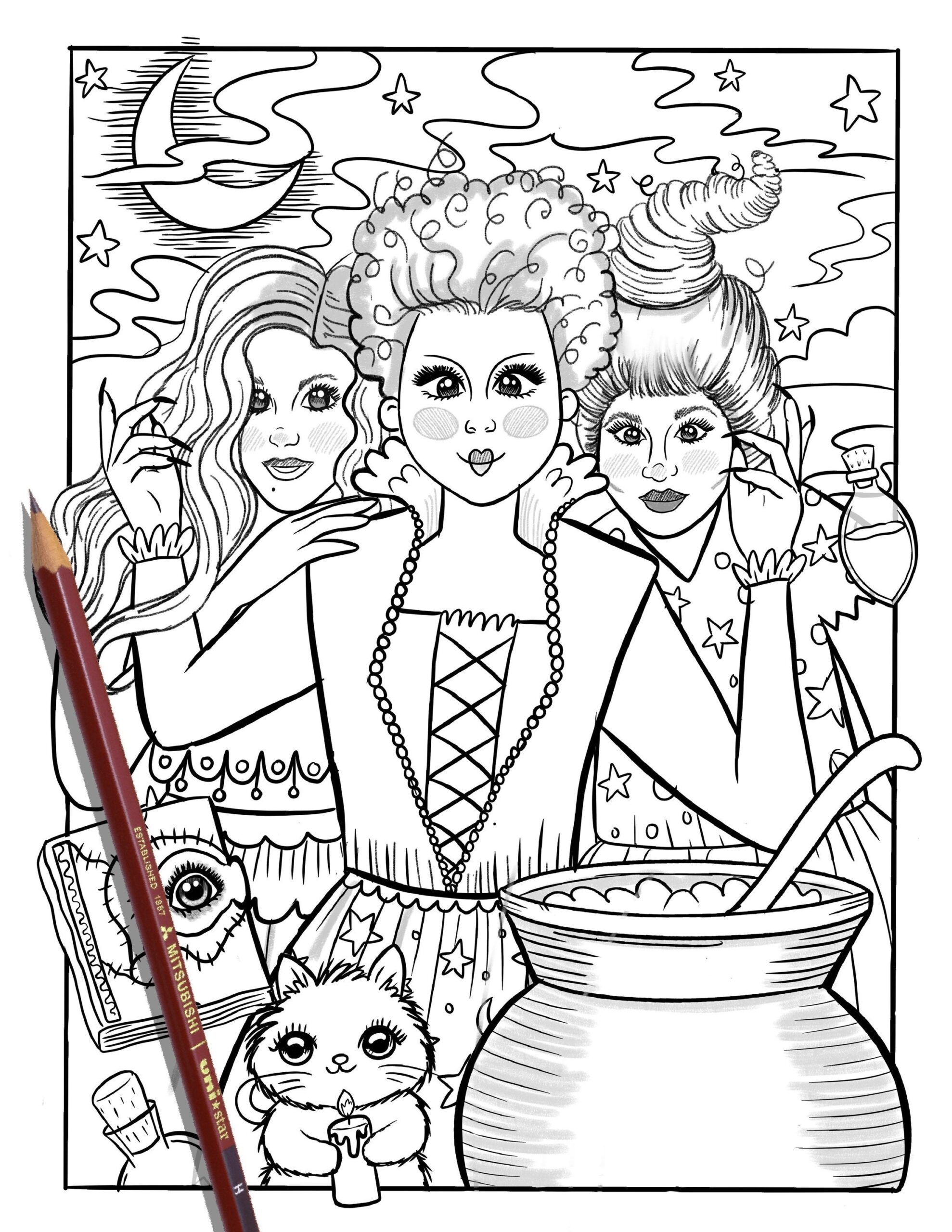 Hocus Pocus Coloring Page halloween Coloring Page Hocus Pocus Fun Halloween Witch Whimsical Coloring Page Halloween Coloring Page Etsy Hocus Pocus Coloring Page halloween Coloring Page Hocus Pocus Fun Halloween Witch Whimsical Coloring Page Halloween Coloring Page Etsy