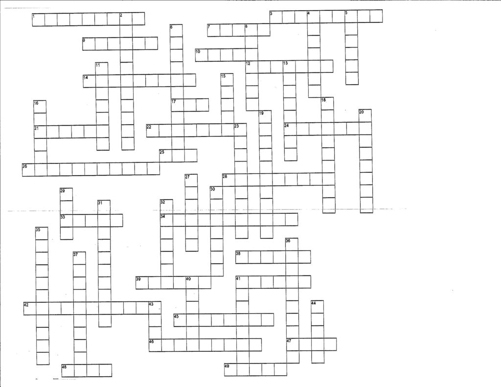 Holiday Conservation Crossword Puzzle Bur Oak Land Trust