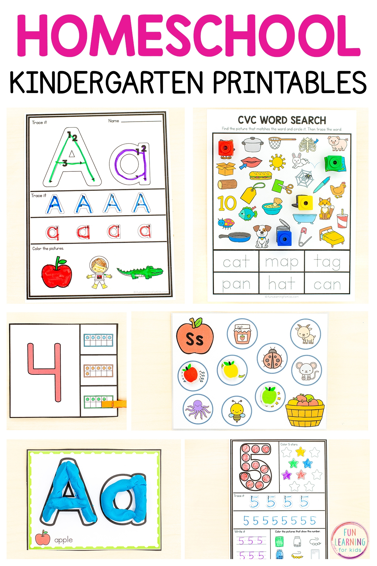 Homeschool Printables For Kindergarten Worksheets Library
