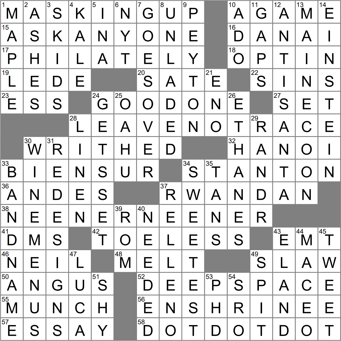 Hook In Journalism Lingo Crossword Clue Archives LAXCrossword