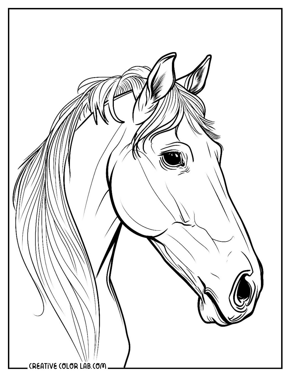 coloring pages for adults horses