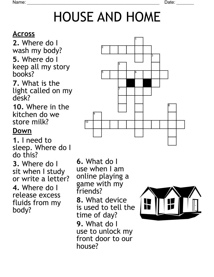 HOUSE AND HOME Crossword WordMint HOUSE AND HOME Crossword WordMint