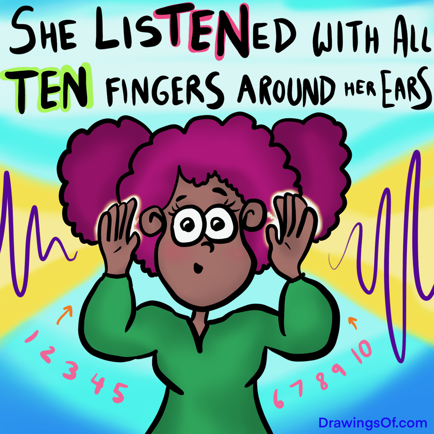 How Do You Spell Listen A Fun Memory Trick Drawings Of 