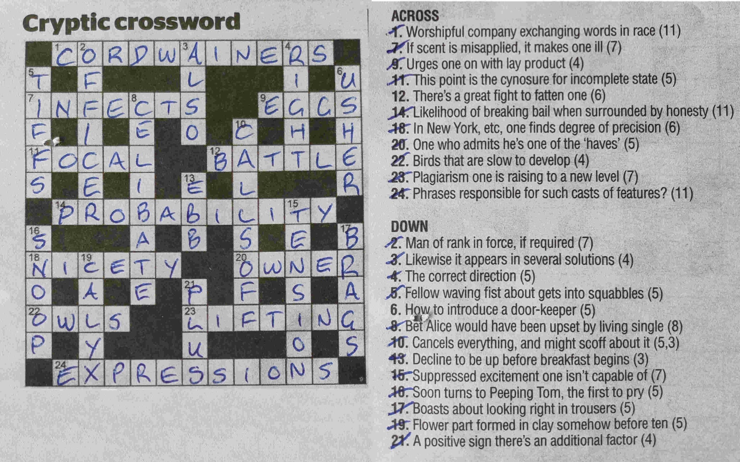 How To Do Cryptic Crosswords Bennettarium How To Do Cryptic Crosswords Bennettarium