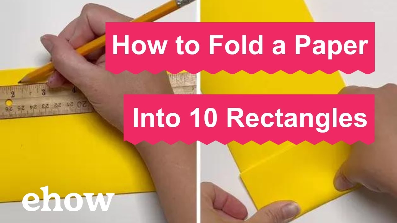 How To Fold A Sheet Of Paper Into 10 Rectangles YouTube