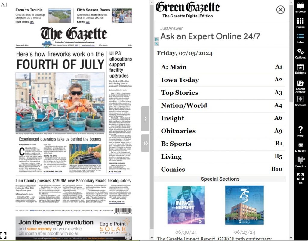 puzzle answers the gazette