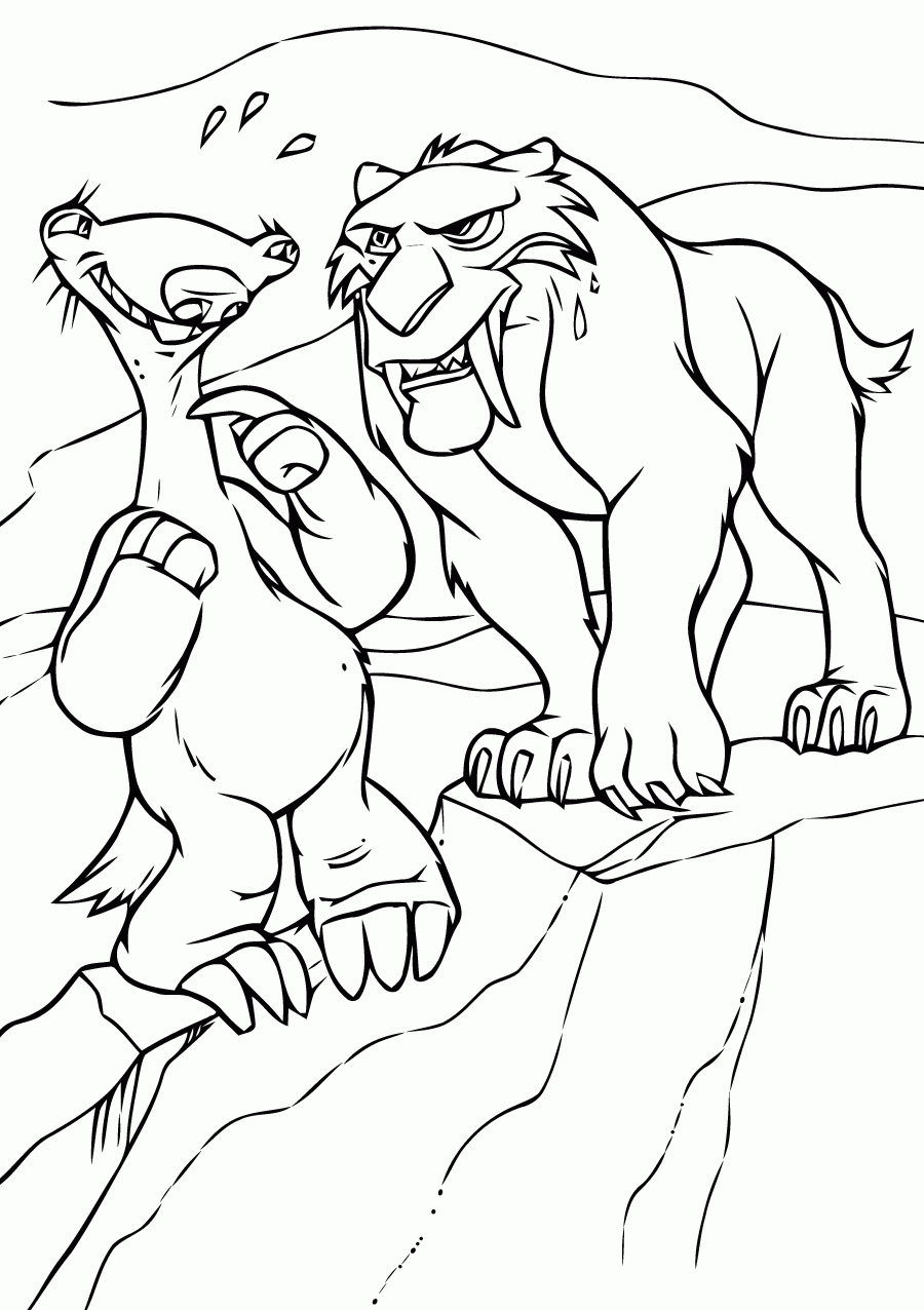 Ice Age Coloring Page For Kids The Ice Age Coloring Pages