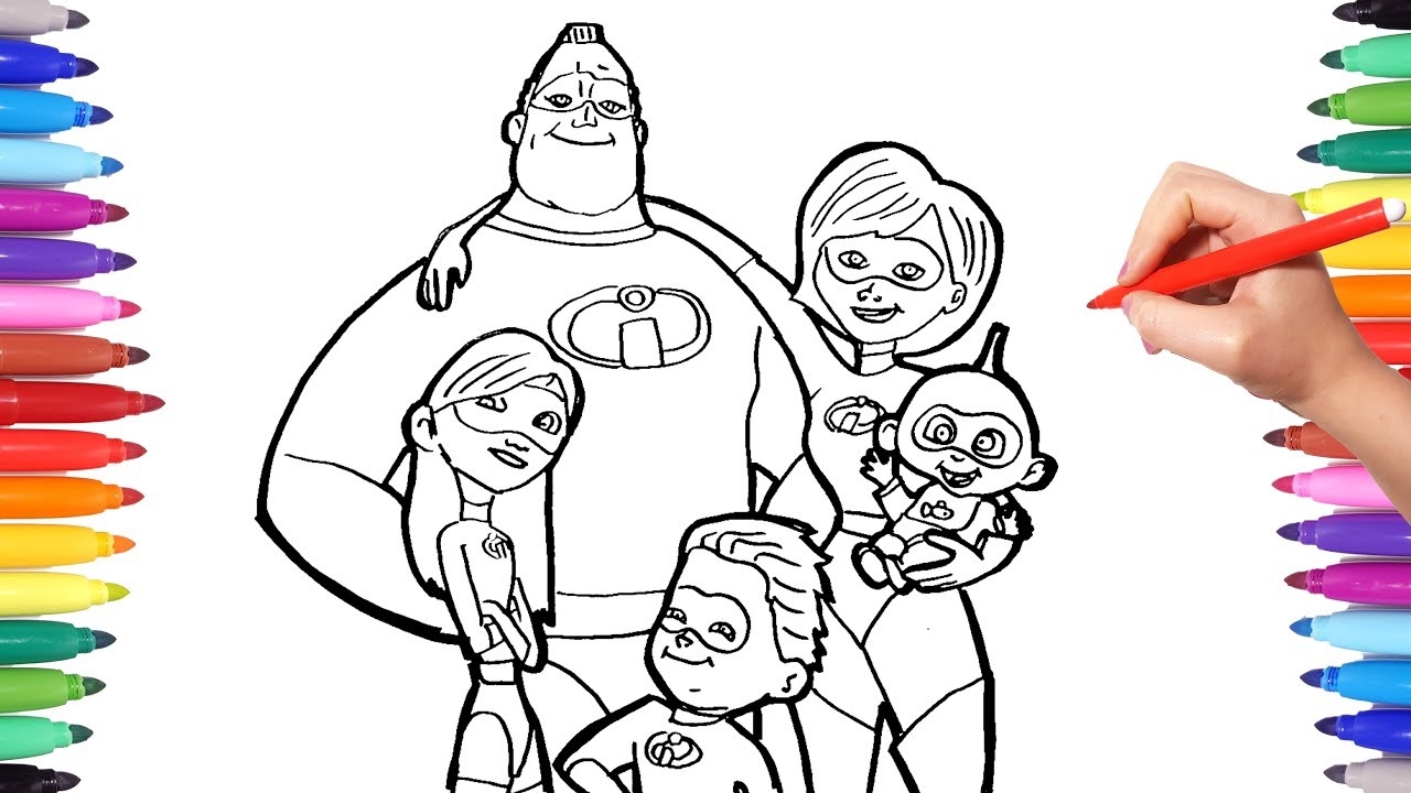 INCREDIBLES 2 Coloring Pages Coloring Mr Incredible Elastigirl Violet Flash Jack The Incredibles YouTube INCREDIBLES 2 Coloring Pages Coloring Mr Incredible Elastigirl Violet Flash Jack The Incredibles YouTube
