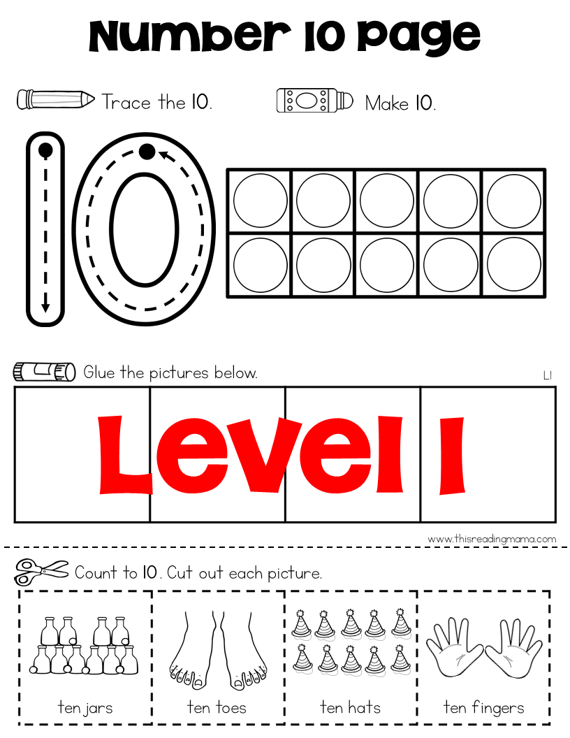 learning pages for kindergarten