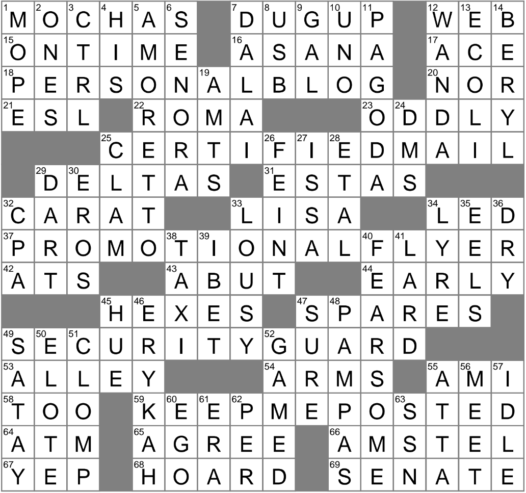 It s Peculiar Crossword Clue Archives LAXCrossword