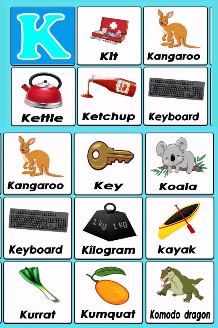 K Words For Kids