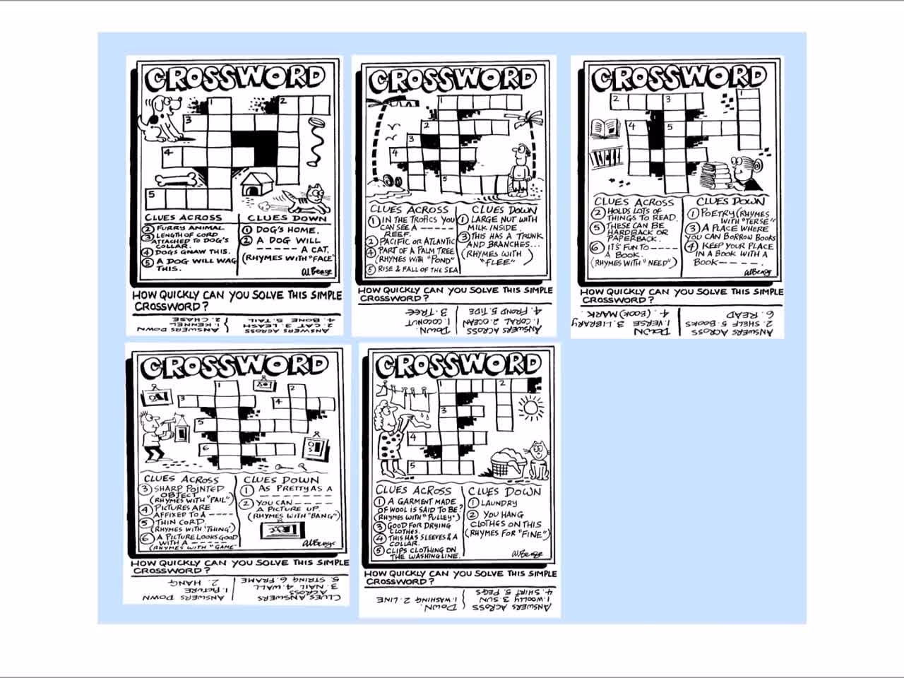 Kids Crossword Puzzles Printable Etsy Kids Crossword Puzzles Printable Etsy