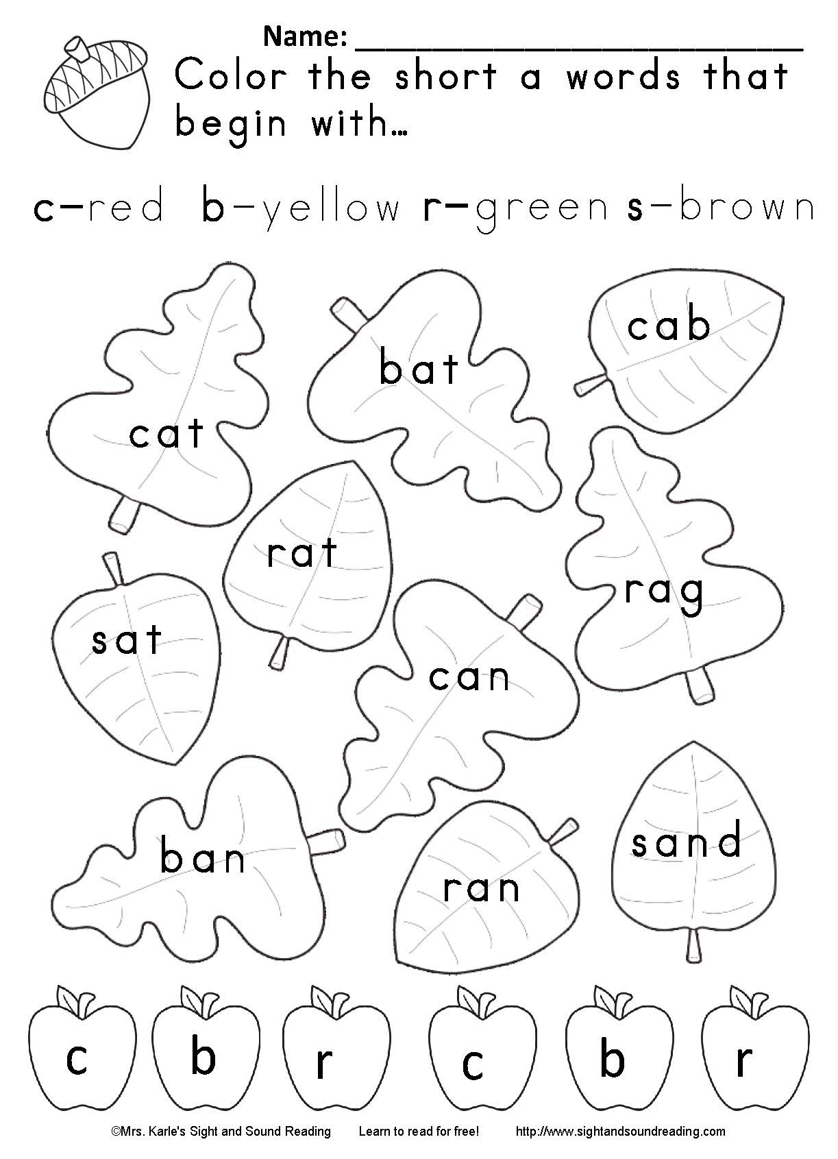 kindergarten fall activity sheets