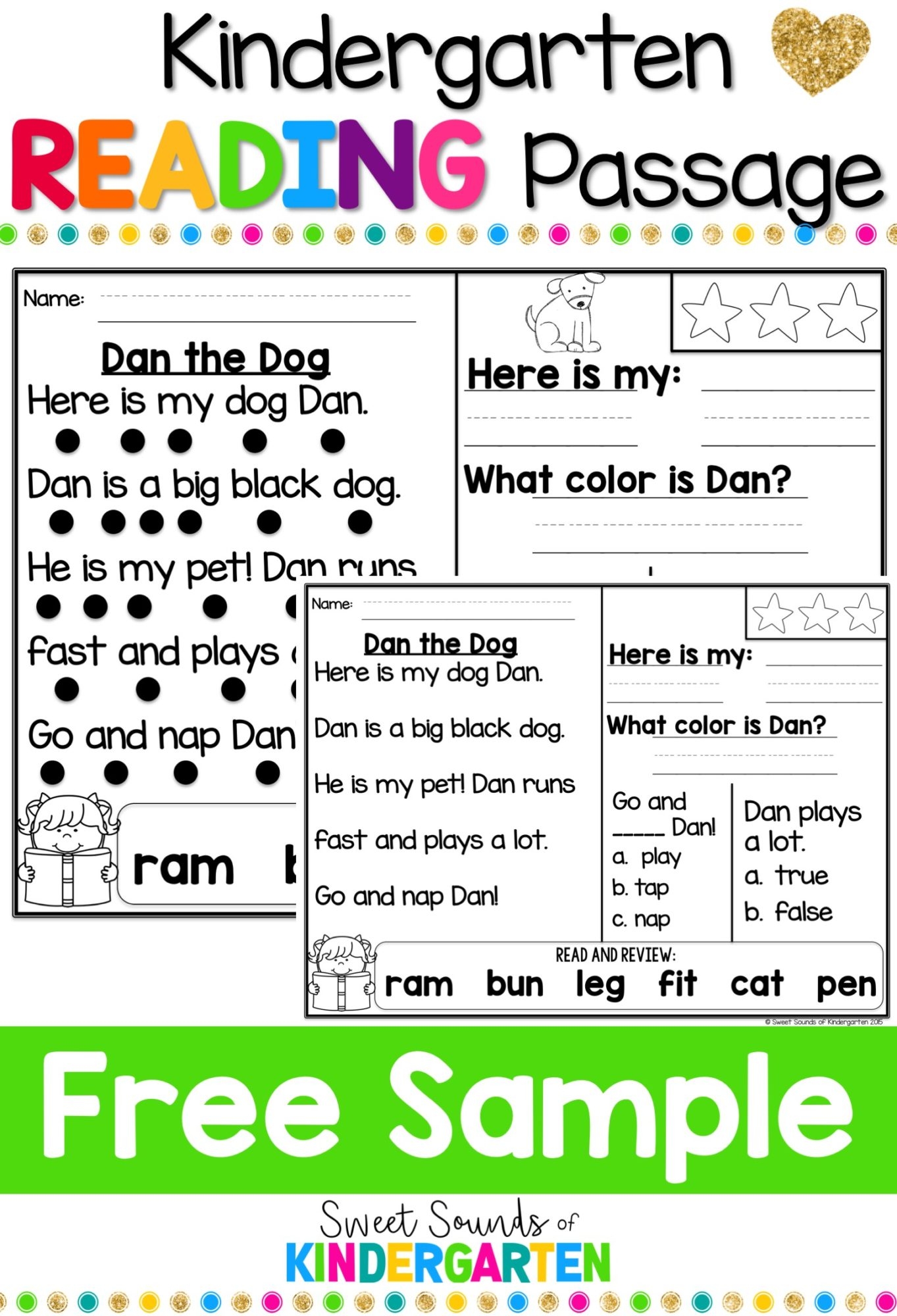 reading and comprehension for kindergarten