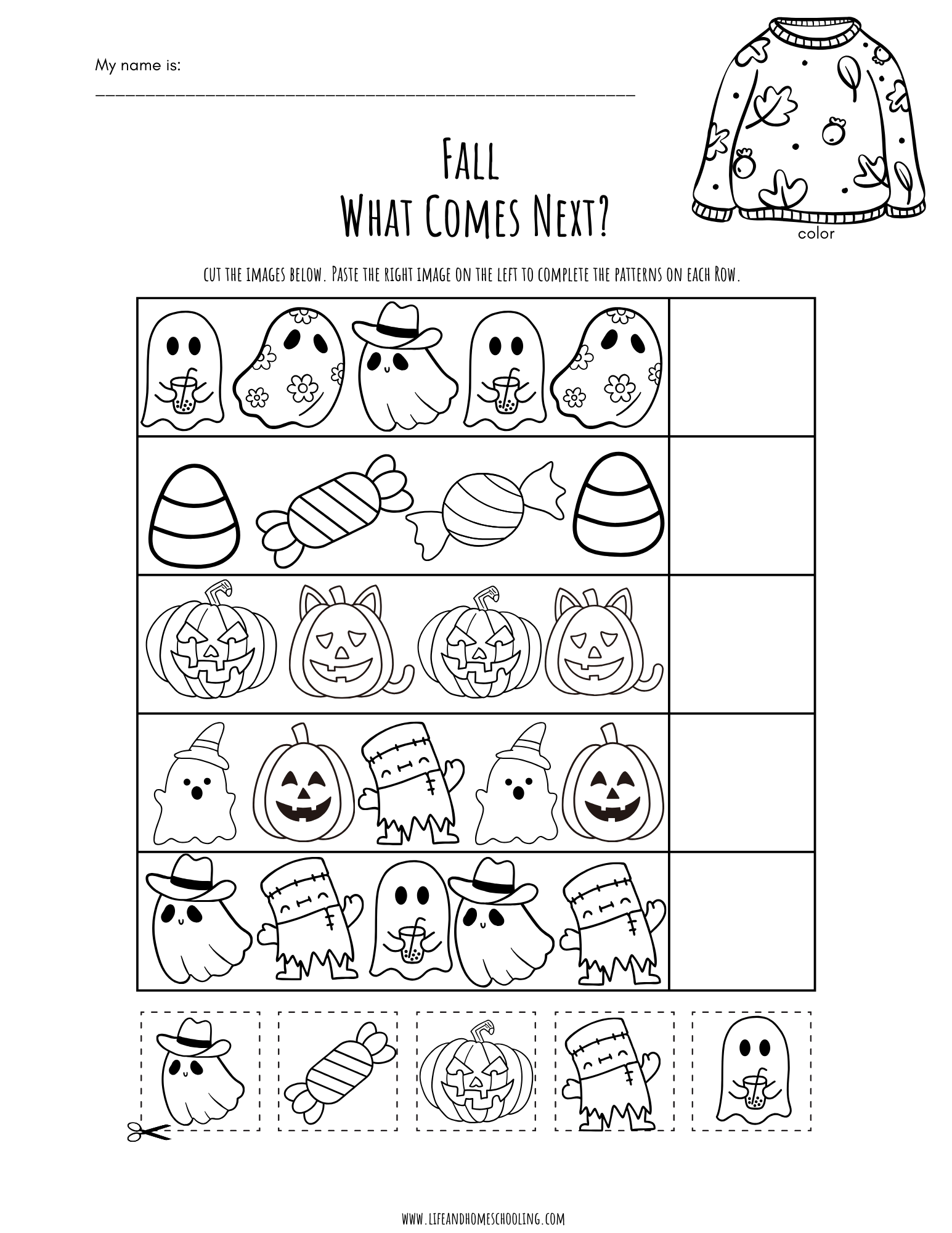 patterns worksheets for kindergarten