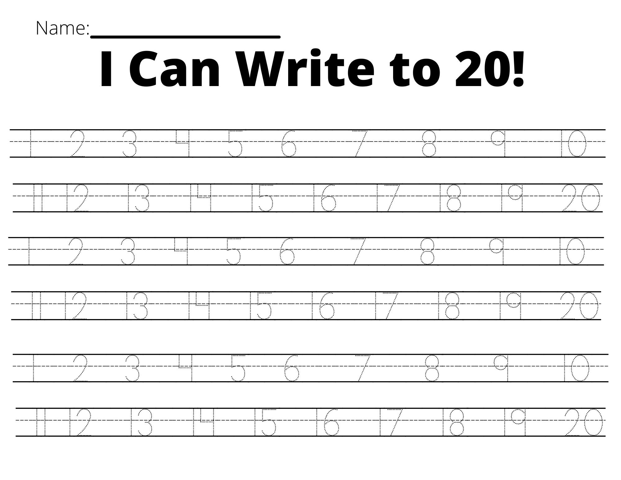 Kindergarten Math Number Writing Practice To 20 Trace Number To 20 Preschool Math Math Worksheet Etsy Kindergarten Math Number Writing Practice To 20 Trace Number To 20 Preschool Math Math Worksheet Etsy