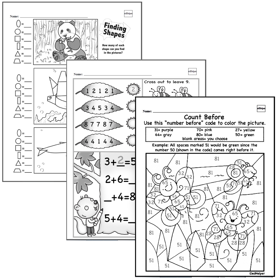 math workbooks for kindergarten free