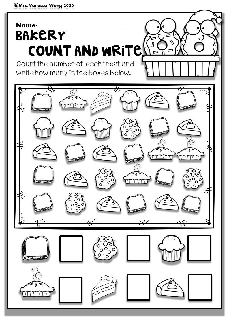 number worksheet for kindergarten