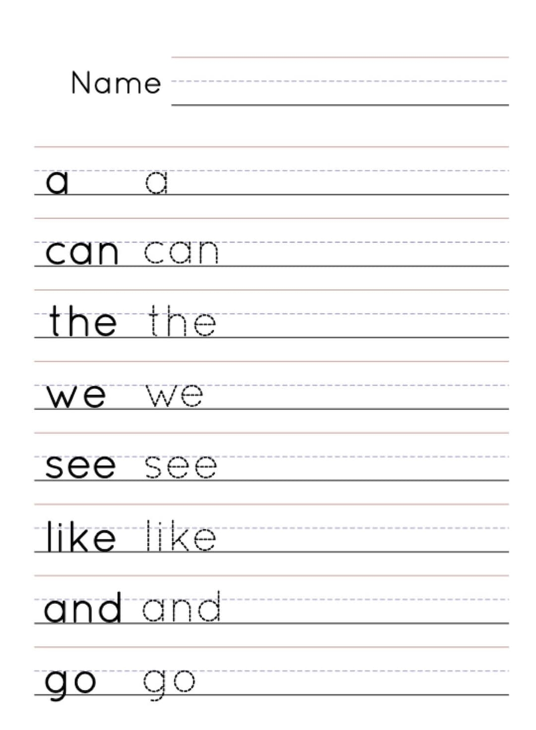 kindergarten practice writing sheets kindergarten practice writing sheets