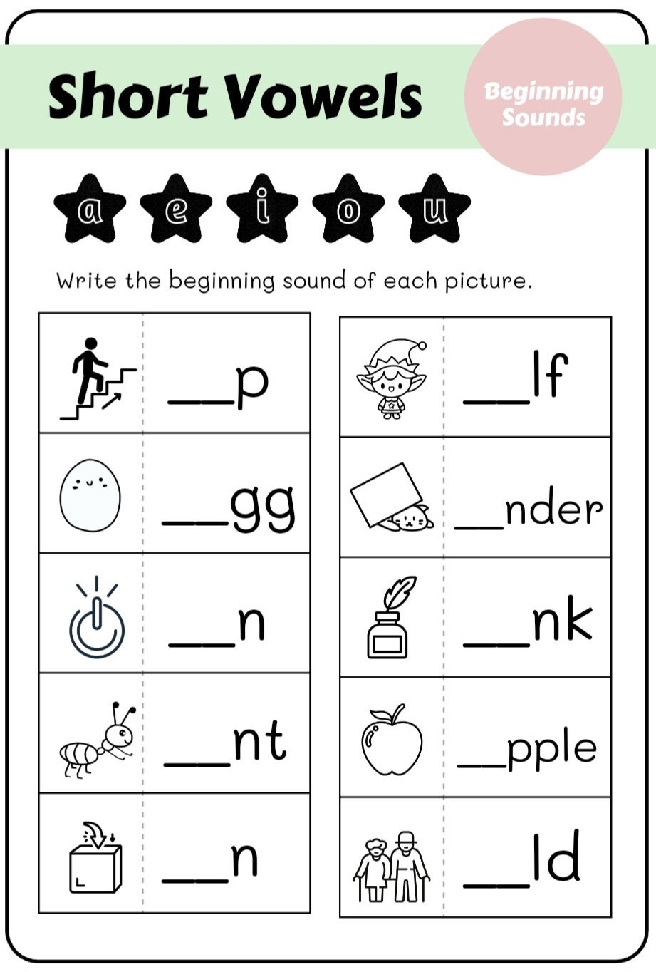 Kindergarten Vowels Worksheets Short And Long Vowels a E I O U Printable Worksheets Etsy Kindergarten Vowels Worksheets Short And Long Vowels a E I O U Printable Worksheets Etsy