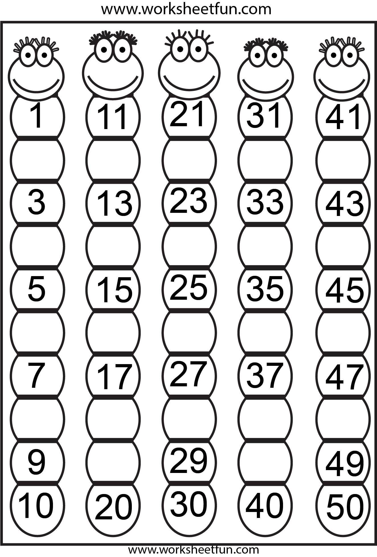 print worksheets for kindergarten