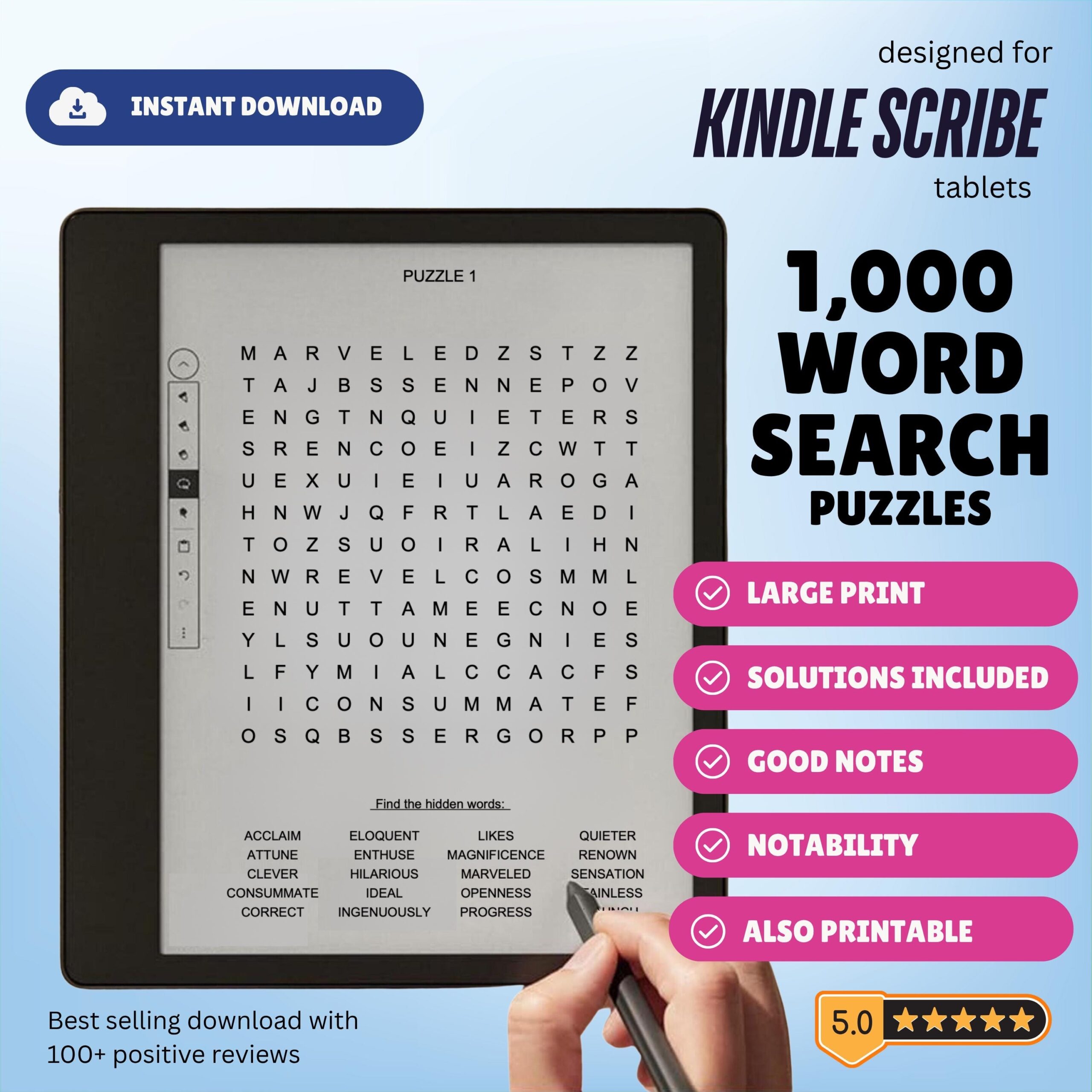 Kindle Scribe Crossword Etsy