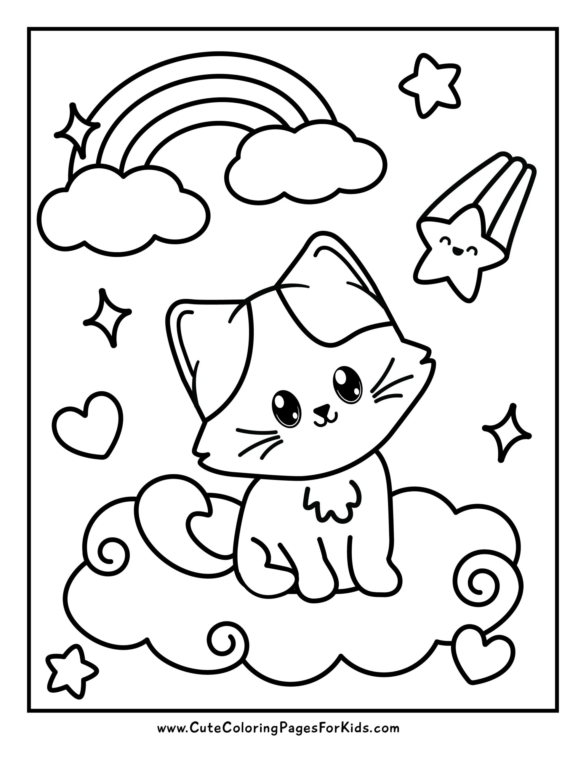 cat coloring pages to print