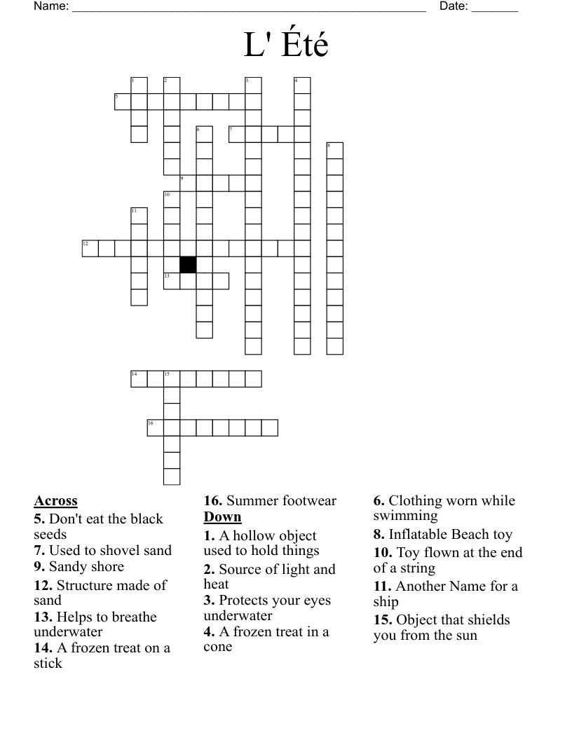 L t Crossword WordMint