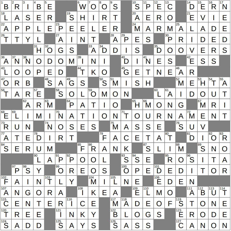 l.a. sunday crossword l.a. sunday crossword