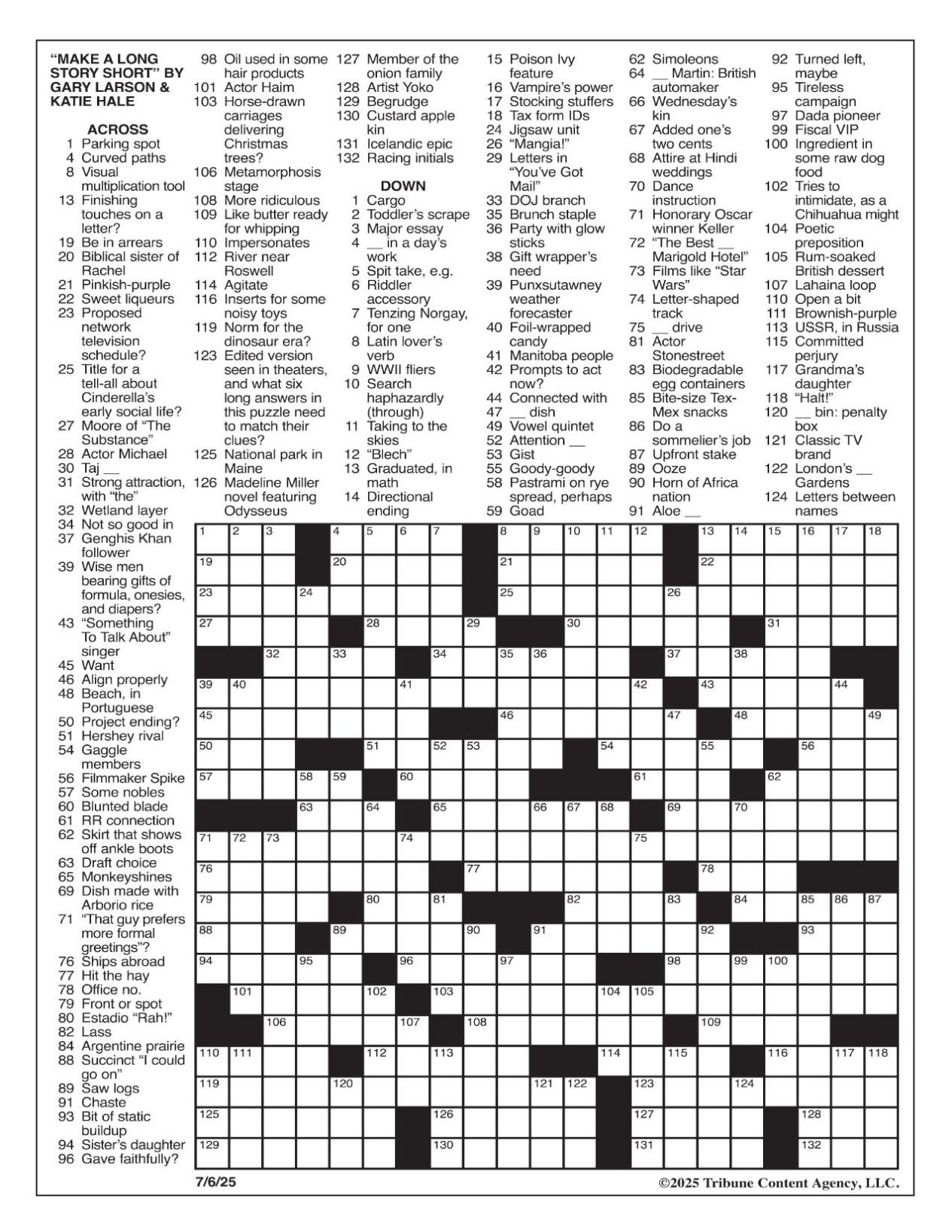 herald crossword puzzle clue