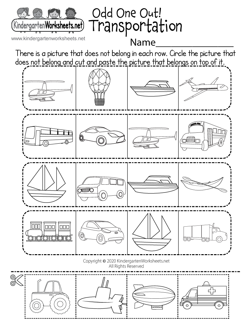 classroom worksheets for kindergarten