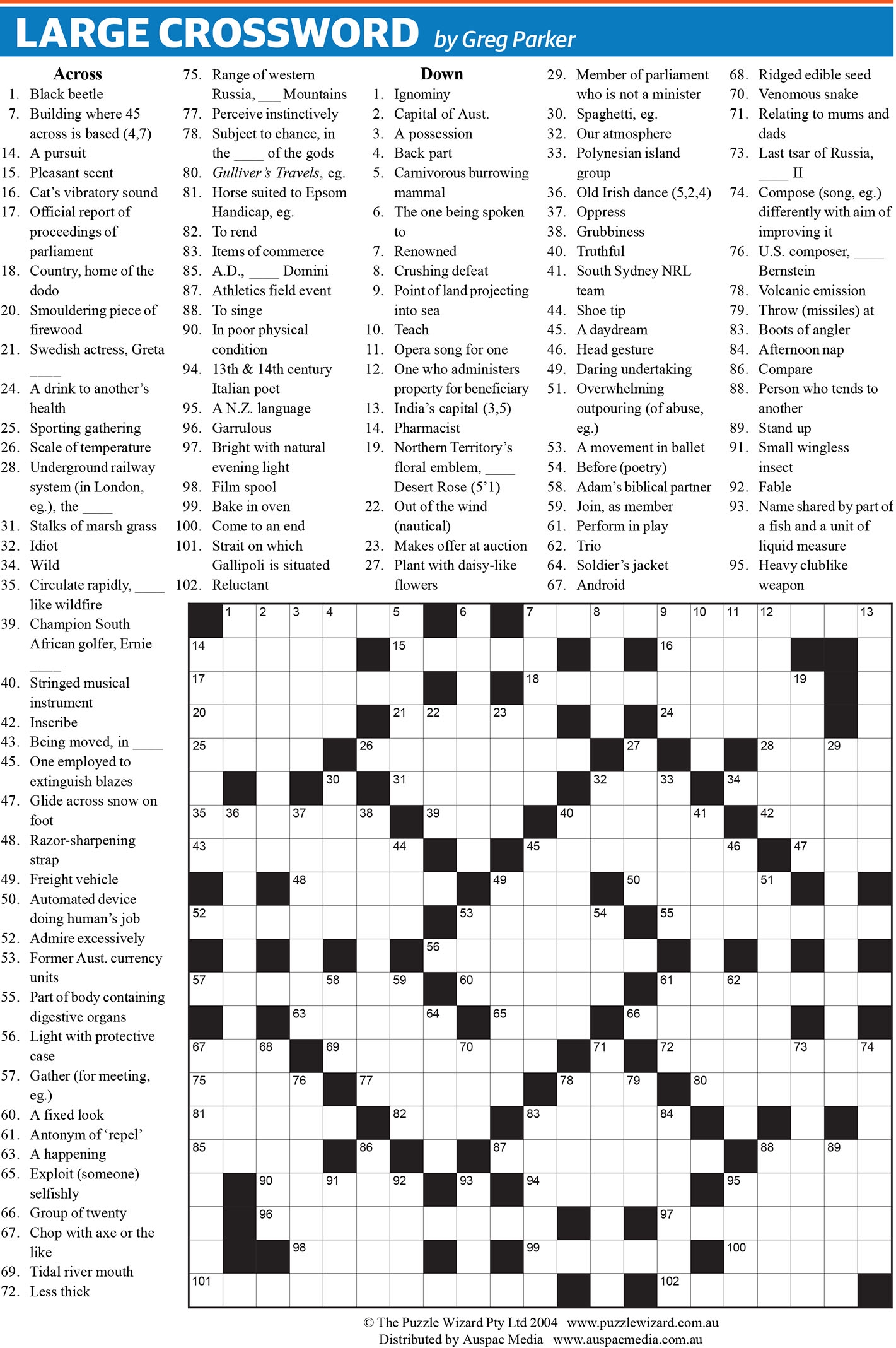 large crossword