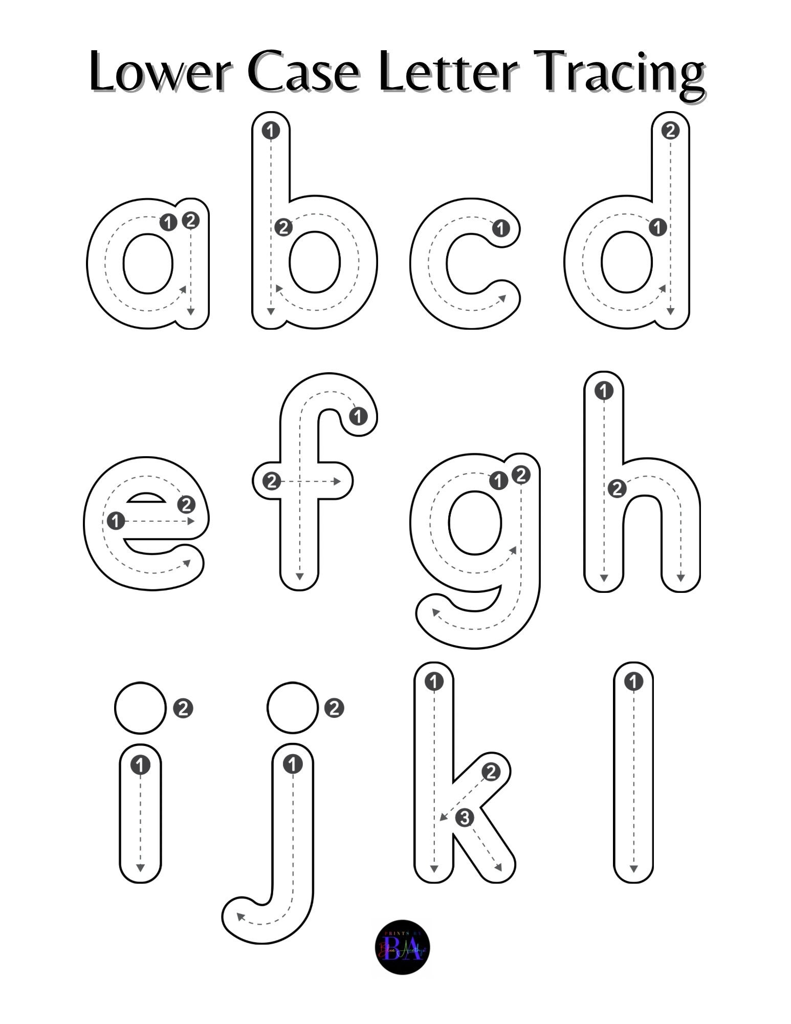 Large Lower Case Tracing Etsy Large Lower Case Tracing Etsy