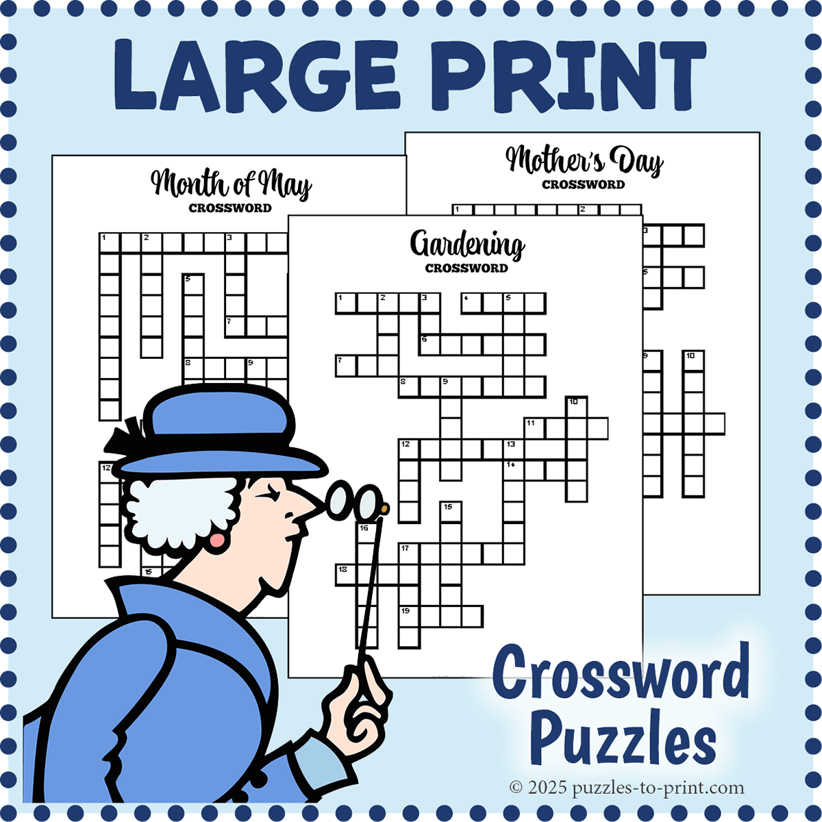 Large Print Crossword Puzzles Large Print Crossword Puzzles