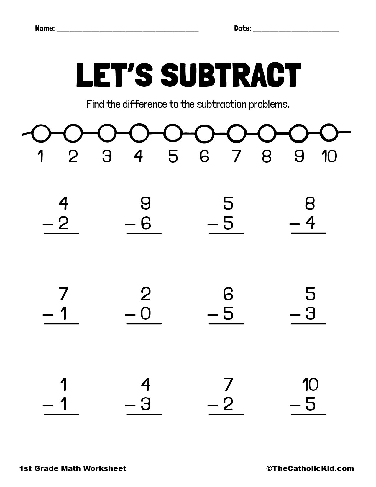 1st grade subtraction worksheets 1st grade subtraction worksheets