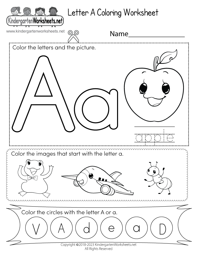 printable worksheets for kindergarten free