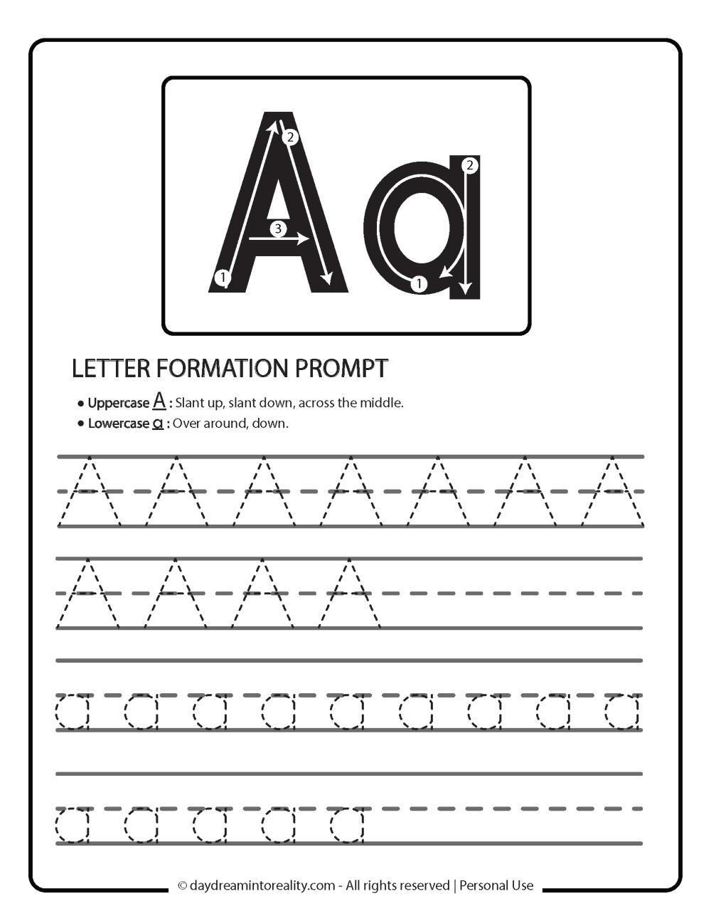 Letter A Worksheets 50 Free PDF Printables Daydream Into Reality Letter A Worksheets 50 Free PDF Printables Daydream Into Reality