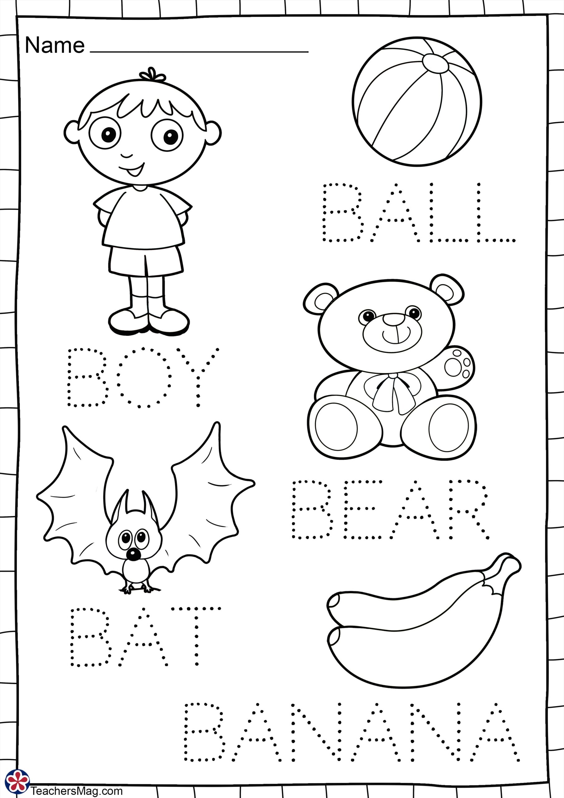Letter B Free Worksheets TeachersMag