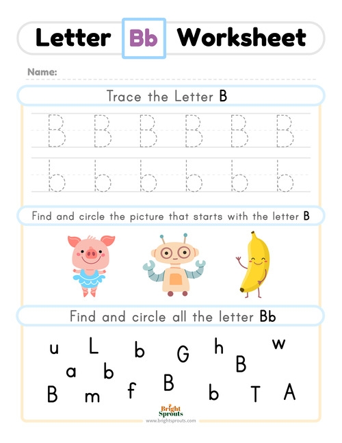 printable b worksheet