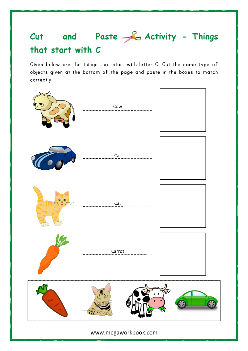 Letter C Activities Letter C Worksheets Letter C Activities For Preschoolers Letter C Printables MegaWorkbook