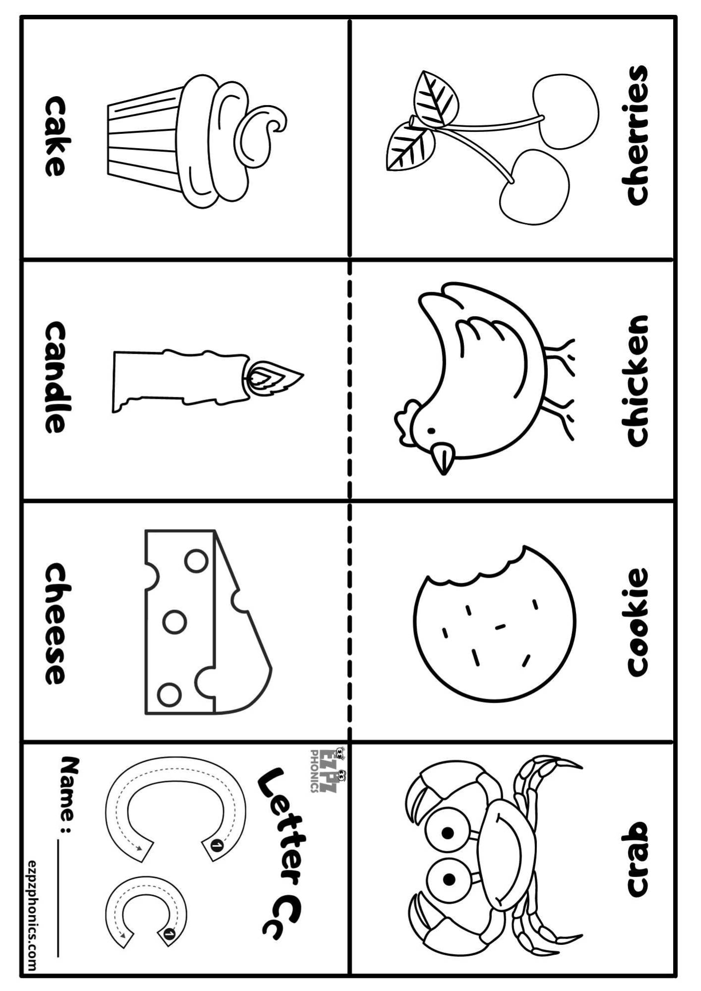 letter c coloring sheet