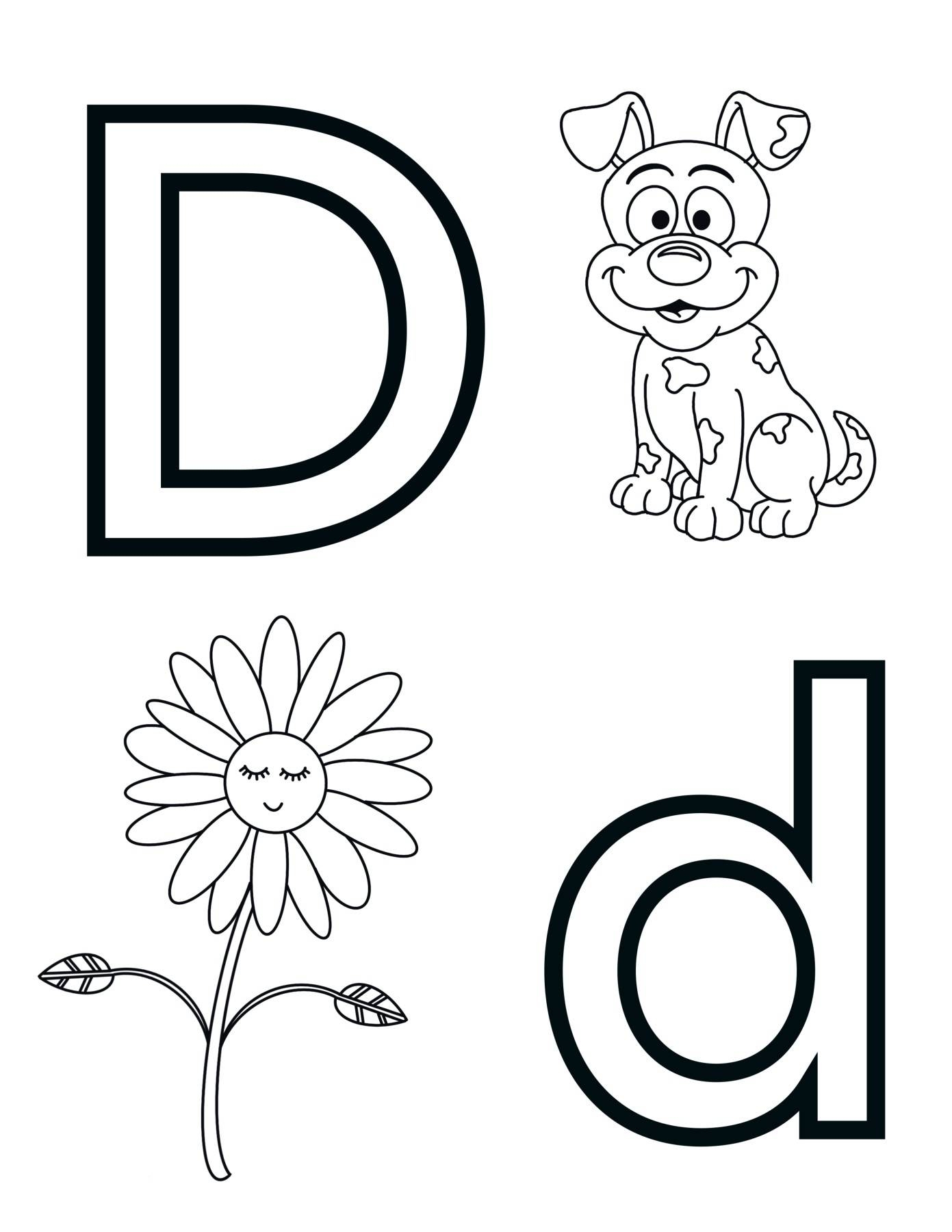 letter d coloring pages
